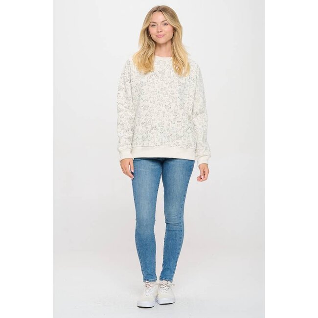 Different Breed Dog Print Sweatshirt