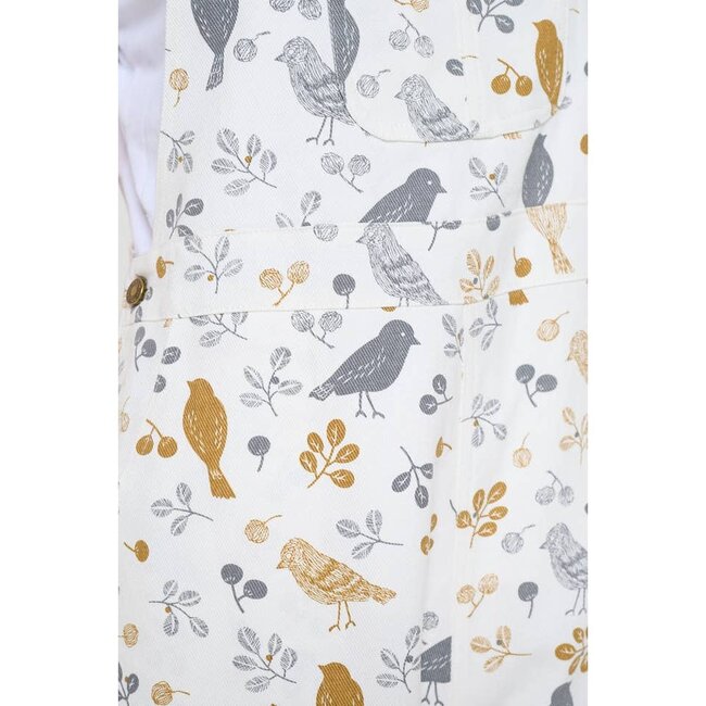 Bird Floral Print Overall