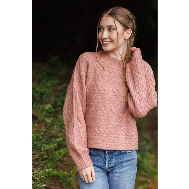 Papillon Cable Knit Ribbed Sweater