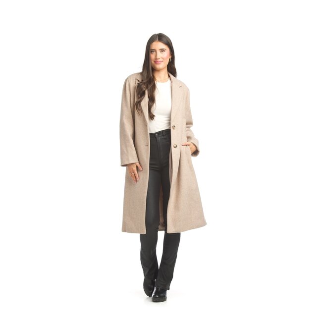 Papillon Lapel Single Breasted Coat With Pockets (more colours)