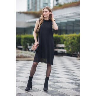 Papillon Permanent Pleat Mock Neck Dress