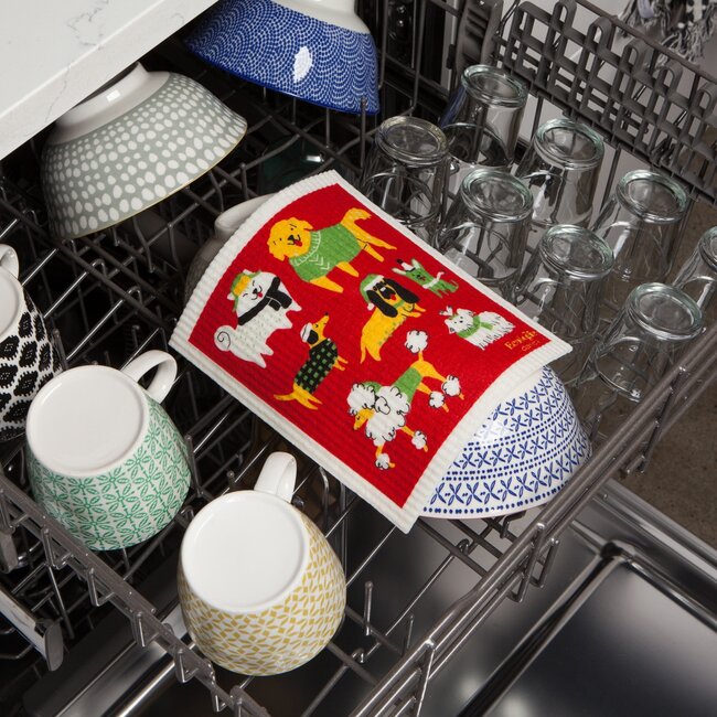 Yule Dogs Swedish Sponge Cloth