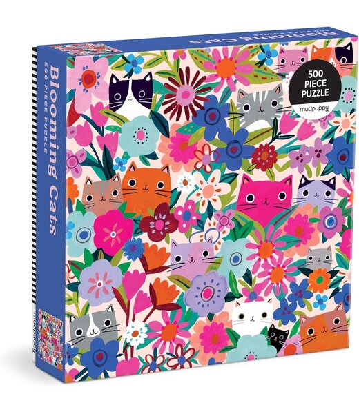 Galison/mudpuppy Blooming Cats – 500 Piece Family Jigsaw Puzzle