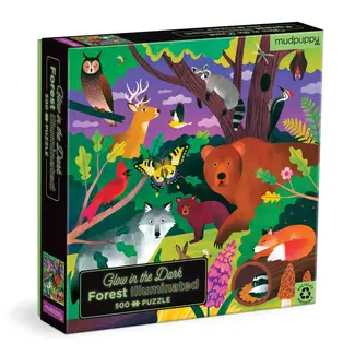 Galison/mudpuppy Forest Illuminated 500 Piece Glow in the Dark Puzzle