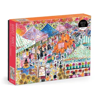 Galison/mudpuppy Michael Storrings Harvest Market 1000 Piece Puzzle
