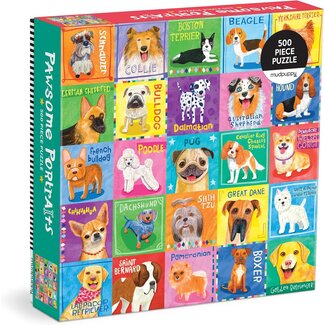 Galison/mudpuppy Pawsome Portraits - 500 Piece Family Puzzle
