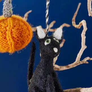 Felt Black Cat Halloween Decoration