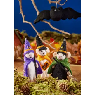 Felt Witch Wizard Mice Decoration (more designs)