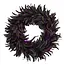 Black/Purple 2 Toned Wreath with Purple Fur