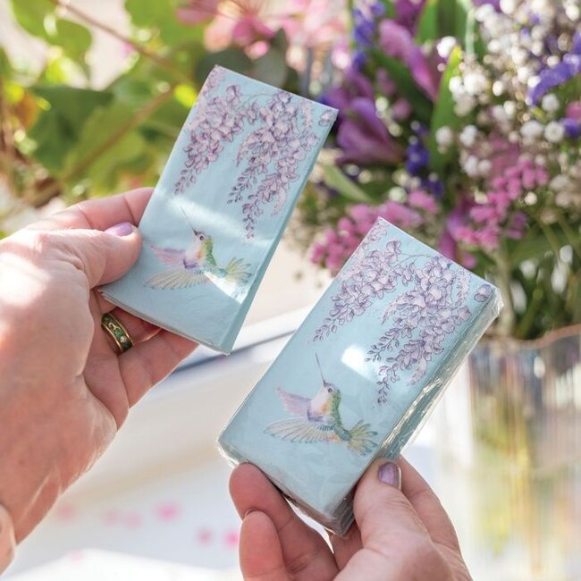 Wrendale 'WISTERIA WISHES' Hummingbird Pocket Tissues