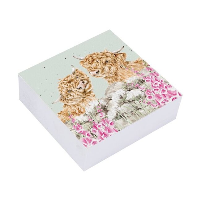WRENDALE 'JUST FOR MOO' Highland Cow Sticky Notes