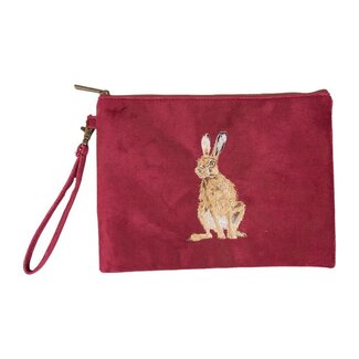 WRENDALE 'GOLDEN HOUR' Hare Embroidered Pouch
