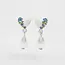 Fable England Forget Me Not Heart & Pearl Silver Earrings