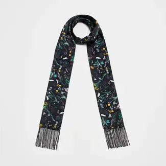 Fable England Wilderness Black Silky Scarf
