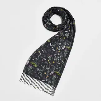 Fable England Wilderness Black Tassel Scarf