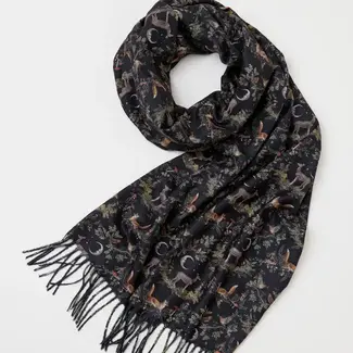 Fable England A Night's Tale Woodland Midnight Heavy Weight Scarf
