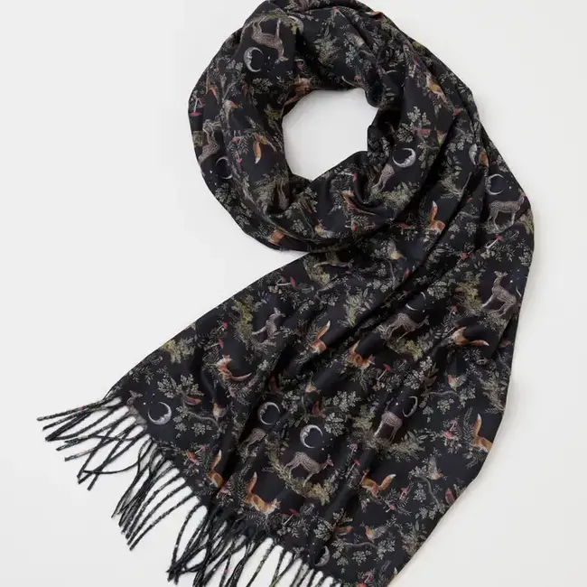 Fable England A Night's Tale Woodland Midnight Heavy Weight Scarf