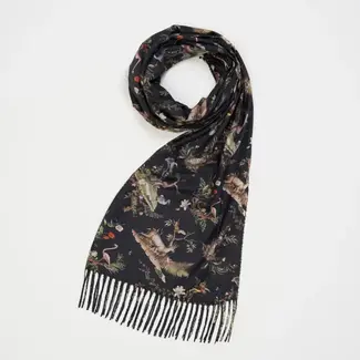 Fable England Wonderland Toile Fringe Scarf