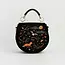 Fable England Fox and Owl Embroidered Black Top Handle Saddle Bag