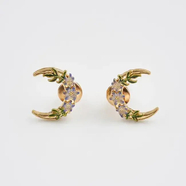 Fable England Gold Nightshade Moon Stud Earrings