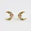 Fable England Gold Nightshade Moon Stud Earrings