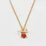Fable England Gold English Rose Pearl Toggle Necklace
