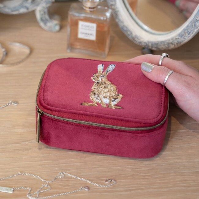 Wrendale 'GOLDEN HOUR' Hare Embroidered Accessory Case