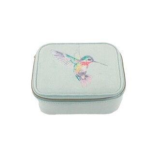 WRENDALE 'WISTERIA WISHES' Hummingbird Embroidered Accessory Case