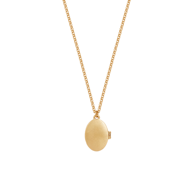 Fable England Gold Robin & Blackberry Locket Necklace