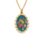 Fable England Gold Roses Vintage Framed Necklace