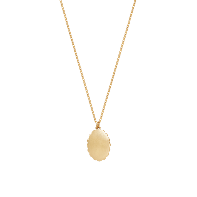 Fable England Gold Roses Vintage Framed Necklace