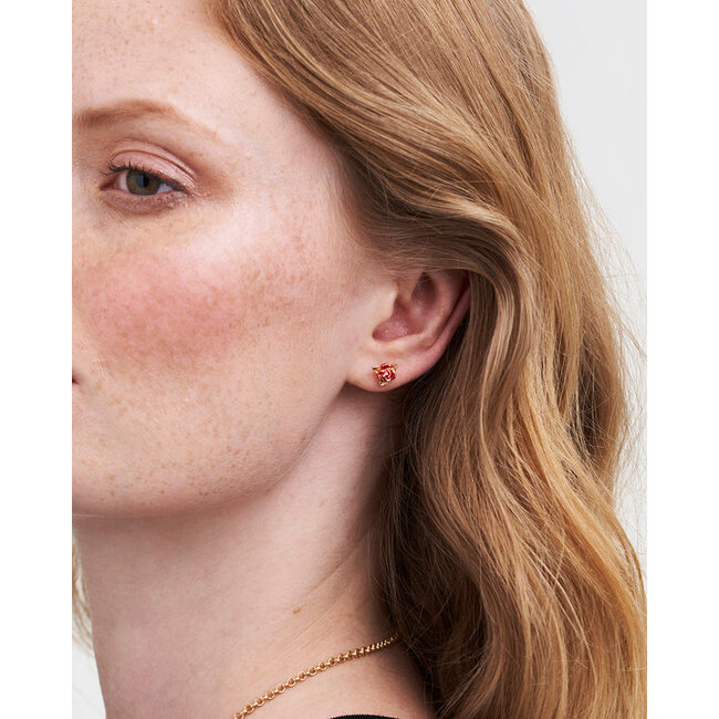 Fable England Gold English Rose Stud Earrings