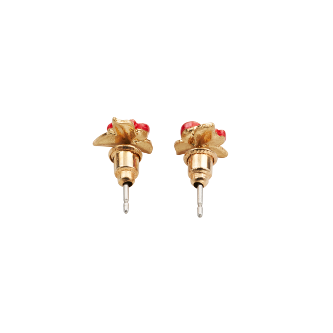Fable England Gold English Rose Stud Earrings