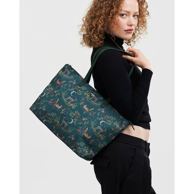 Fable England Green Into the Woods Grab Tote