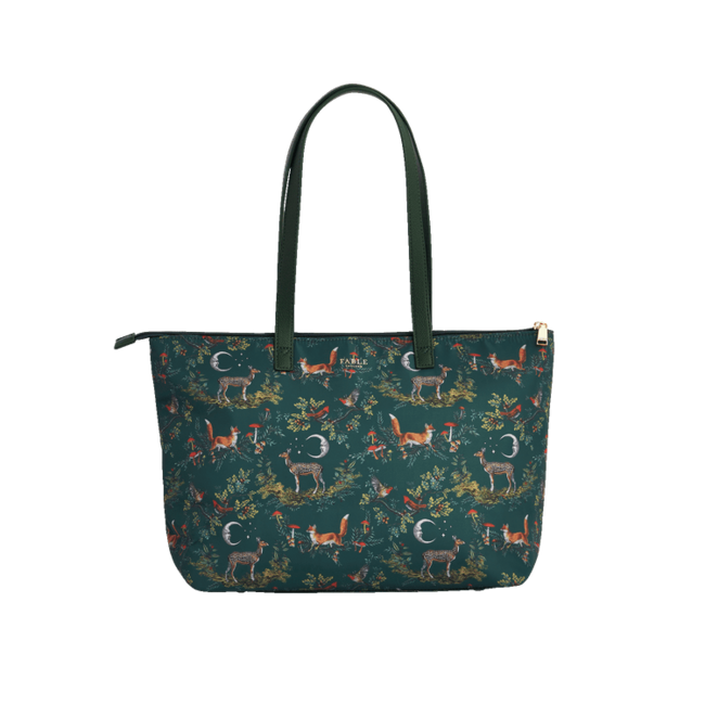 Fable England Green Into the Woods Grab Tote