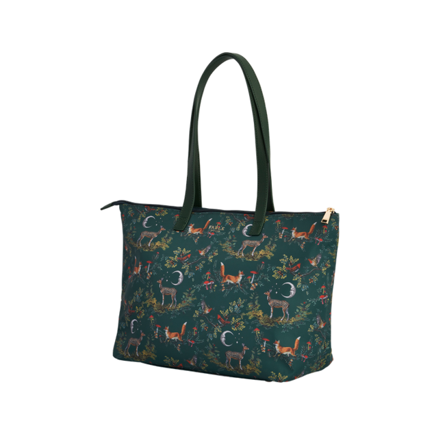 Fable England Green Into the Woods Grab Tote