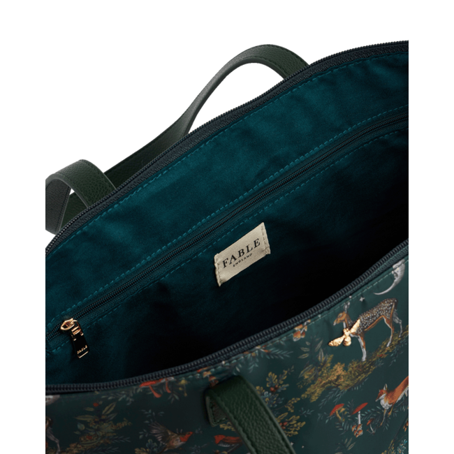 Fable England Green Into the Woods Grab Tote