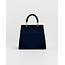 Fable England Rosy Posy Embroidered Blue Mini Top Handle Tote