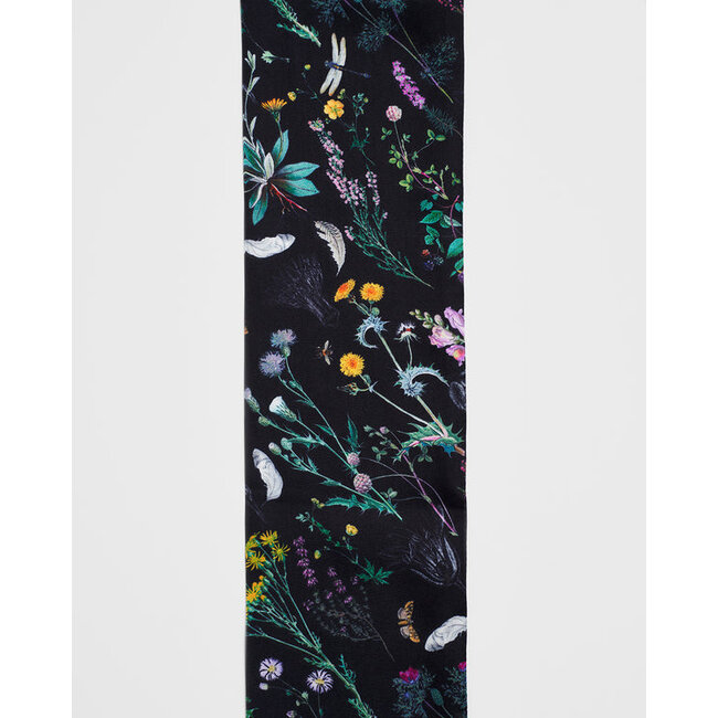 Fable England Wilderness Black Silky Scarf