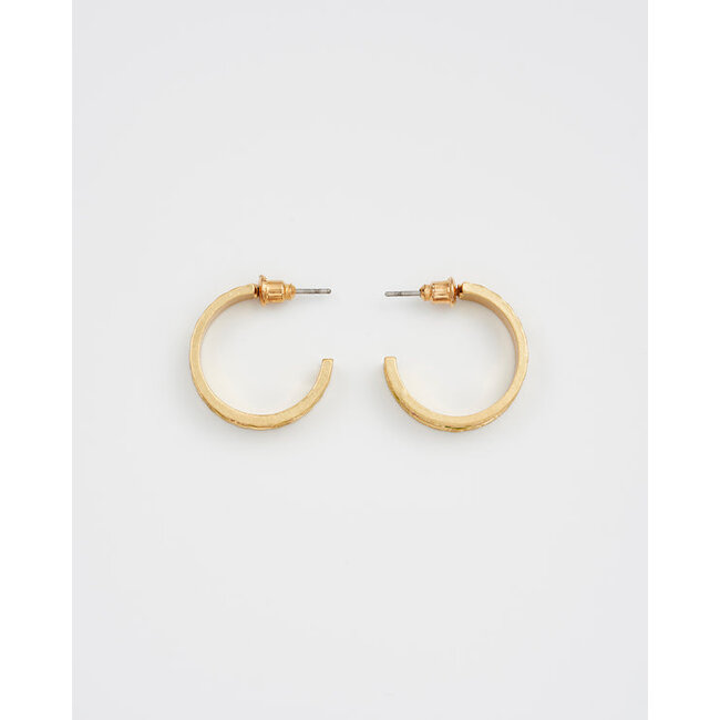Fable England Blackberry Bramble Gold Hoop Earrings