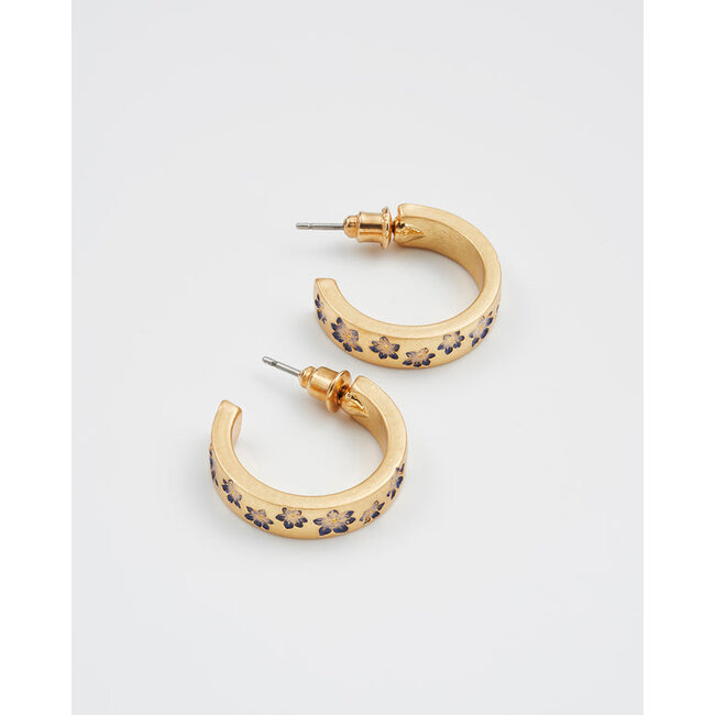 Fable England Nightshade Gold Hoop Earrings