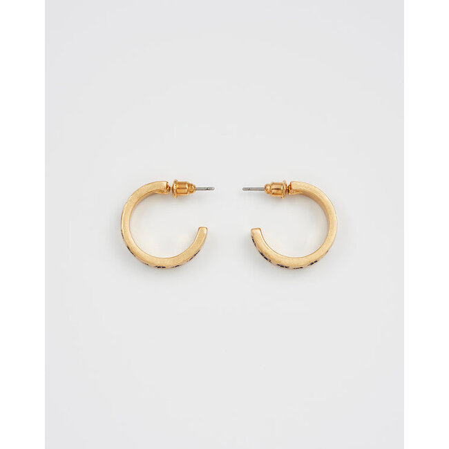 Fable England Nightshade Gold Hoop Earrings