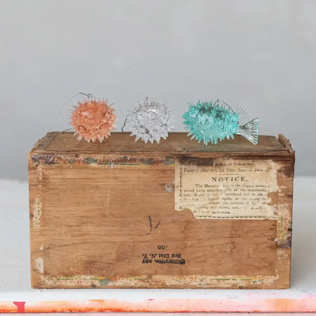 Resin Puffer Fish Ornament (more colours)