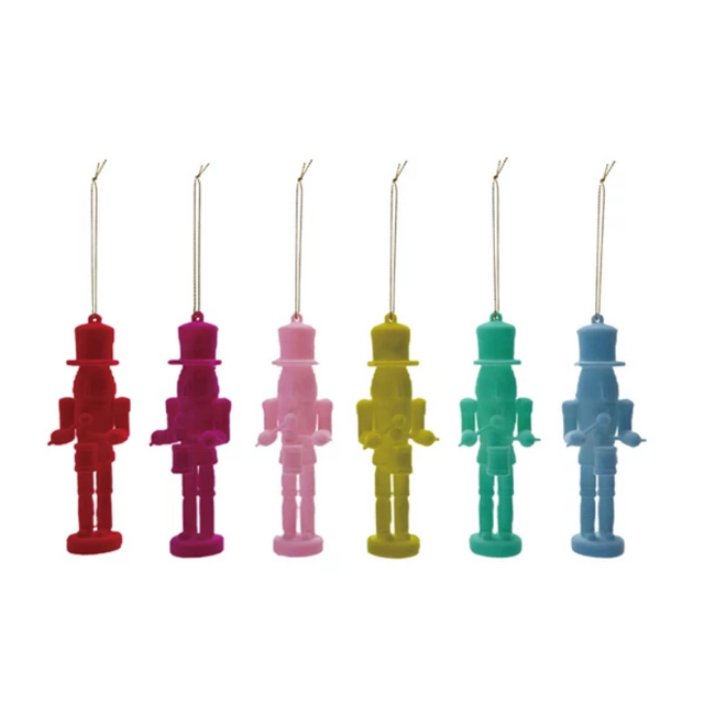 Flocked Plastic Soldier Ornament (more colours)