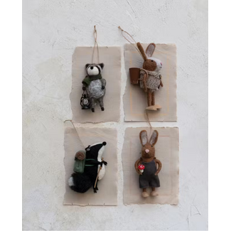 Wool Felt Forest Animal Ornament (4 designs)