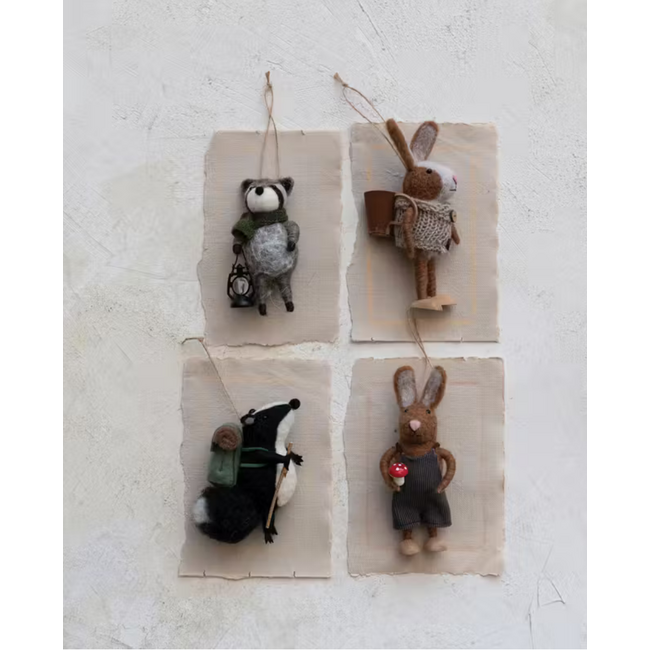 Wool Felt Forest Animal Ornament