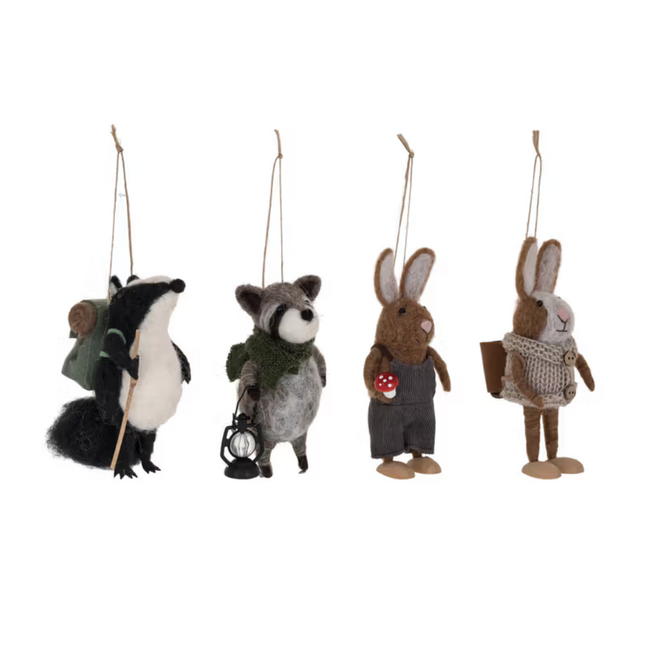 Wool Felt Forest Animal Ornament