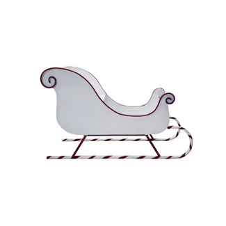 Sled with Candy Cane Skis