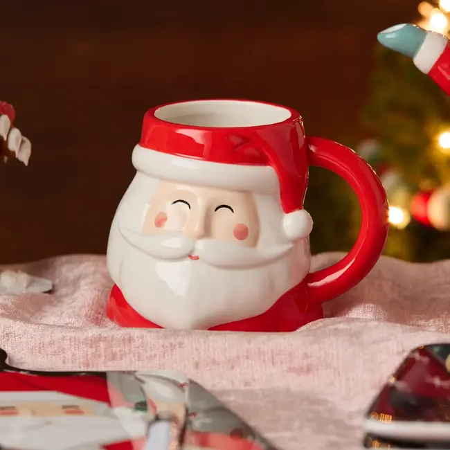 Christmas Whimsy Santa 3-D Mug 18 oz.