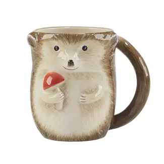 Woodland Critters Fall 3-D Mugs 16 oz- Hedgehog